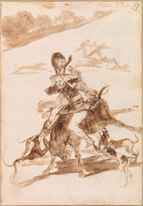 Francisco-de-Goya-hunder-jager-a-cat-på-en-mann-på-en-esel-art-print-fine-art-gjengivelse-vegg-art-id-a4b3dk715