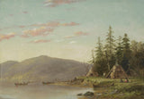 塞斯·伊斯特曼1845-奇珀瓦州-密西西比河上的营地，艺术印刷，精美的艺术，复制品，墙，艺术编号，a4bf75cll