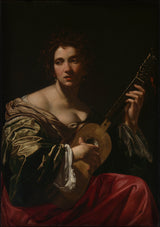 simon-vouet-1618-sieviete, kas spēlē ģitāru