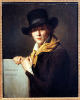 瑪麗·吉納維芙·布利亞爾-1796 年-亞歷山大·勒努瓦的肖像-1762-1839 年-法國紀念碑藝術博物館創始人-藝術-印刷-美術-複製品-牆壁藝術