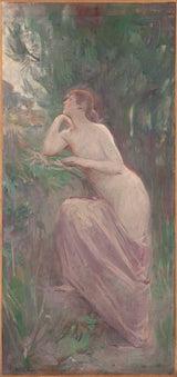 拉斐尔·柯林1890年素描为酒店字母沙龙城市巴黎诗歌艺术印刷精美的艺术复制品墙壁艺术