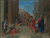 尼古拉斯·普桑-1655-聖徒彼得和約翰治愈跛子藝術印刷精美藝術複製品牆藝術 id-a4dgoo1fn