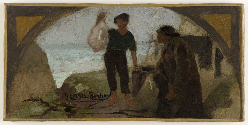 georges-bertrand-1893-sketch-for-the-dining-room-of-the-hotel-de-ville-in-paris-fish-art-print-fine-art-reproduction-wall-art