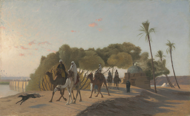 jean-leon-gerome-1880-leaving-the-oasis-art-print-fine-art-reproduction-wall-art-id-a4icpfrvb