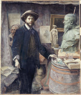 路易絲·凱瑟琳·布雷斯勞-1886-讓-肖像攜帶在他的工作室藝術印刷品美術複製品牆壁藝術