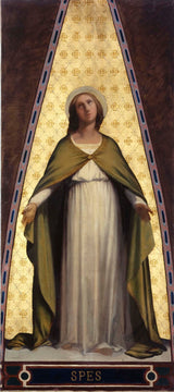 jean-francois-bremond-1843-skica-za-cerkev-svetega-jacquesa-saint-christophe-de-la-villette-lesperance-umetniški-tisk-likovne-reprodukcije-stenske-umetnosti