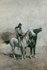 Frederic-Remington-1900-de-vuurvreter-slingerde-zijn-slachtoffer-over-zijn-pony-kunstprint-kunst-reproductie-muurkunst-id-a4iyu9xyk