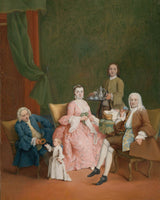 pietro-longhi-1752-portret-van-'n-venesiaanse-gesin-met-'n-dienskneg-bedien-kuns-druk-fyn-kuns-reproduksie-muurkuns-id-a4jhltwgl