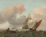 ludolf-bakhuysen-1697-ruwe-zee-met-schepen-art-print-fine-art-reproductie-muurkunst-id-a4jzunci1