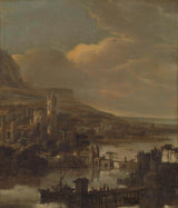 nieznany-1640-widok-rzeki-druk-sztuka-reprodukcja-dzieł sztuki-sztuka-ścienna-id-a4k129ayy
