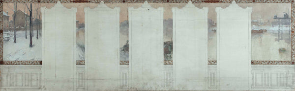 henri-gaston-darien-1900-sketch-for-mayor-of-asnieres-winter-the-seine-at-asnieres-art-print-fine-art-reproduction-wall-art