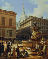 angelo-inganni-1844-widok-ulicy-Mediolanu-w-tle-druk-sztuki-katedry-reprodukcja-dzieł-sztuki-id-a4ltq0j8k