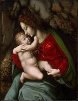 bachiacca-1520-madonna-och-barnkonsttryck-finkonst-reproduktion-väggkonst-id-a4m5544mh