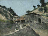 paul-cezanne-1871-phong cảnh-với-nước-cối-nghệ-in-mỹ thuật-tái tạo-tường-nghệ thuật-id-a4o811cuo