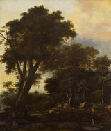 roelant-roghman-1650-skogslandskap-med-lean-to-art-tryck-fin-konst-reproduktion-väggkonst-id-a4oecqc4r