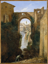 弗朗索瓦-馬呂斯-格拉內-1810-蓬特-聖羅科-和瀑布-蒂沃利-藝術印刷-美術-複製品-牆藝術-id-a4pu1vfqy