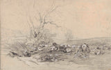 西奥多·卢梭1822年击倒的树木艺术印刷精美的艺术复制品墙艺术id-a4q5siq3q