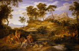 约瑟夫·安东·科赫1835-阿波罗在特萨里的牧羊人中，艺术印刷精美的艺术复制品，墙，艺术，id，a4s8plnfg