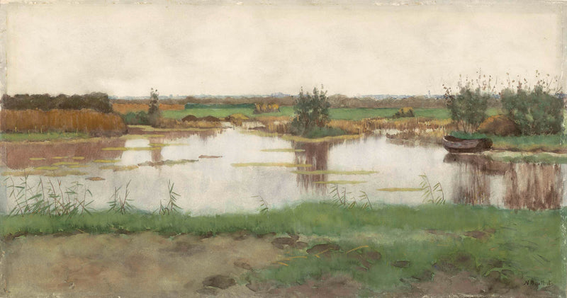 nicolaas-bastert-1864-a-pond-in-a-pasture-art-print-fine-art-reproduction-wall-art-id-a4sma4pfm