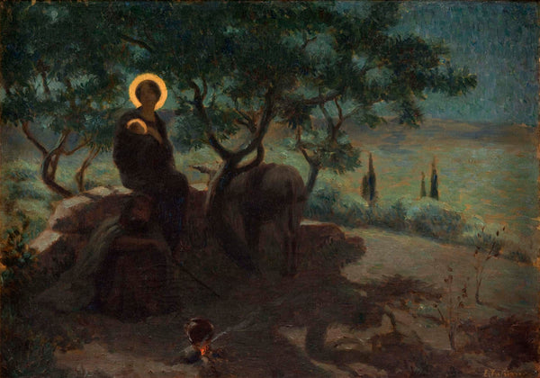 edmond-tapissier-1915-the-flight-into-egypt-art-print-fine-art-reproduction-wall-art