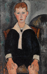 阿梅代奧·莫迪利亞尼-1917-穿水手服的男孩藝術印刷美術複製品牆藝術 id-a4t4qez1h
