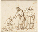 rembrandt-van-rijn-1650-chrystus uzdrawia-trędowatego-sztuka-druk-reprodukcja-dzieł sztuki-sztuka-ścienna-id-a4uyfbaba