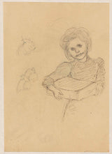 jozef-israels-1834-madchen-mit-einer-schachtel-und-zwei-studien-eines-schmetterlings-kunstdruck-kunstreproduktion-wandkunst-id-a4x32el3b