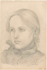 約瑟夫-以色列-1834-女孩藝術肖像印刷美術複製品牆藝術 ID-a4xkbgn4p