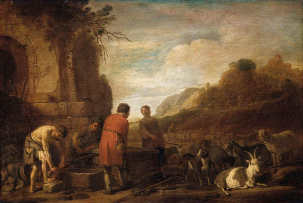 claes-moeyaert-1638-the-meeting-of-jacob-and-rachel-art-print-fine-art-reproduction-wall-art-id-a4xybhuhn