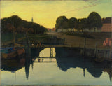 johan-rohde-1893-sommernat-ved-tonning-kunst-print-fine-art-reproduktion-vægkunst-id-a50d6x5qw