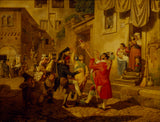avgust-krafft-1828-karneval-veselost-v-rimski-ulični-umetnostni-tisk-fine-art-reproduction-wall-art-id-a50wi7wog
