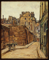 germain-david-nillet-1925-rue-saint-julien-le-pauvre-stampa-d'arte-riproduzione-d'arte-arte da parete