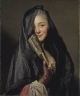 亞歷山大-羅斯林-1768-戴面紗的女士藝術家妻子藝術印刷精美藝術複製品牆藝術 id-a540enq4c
