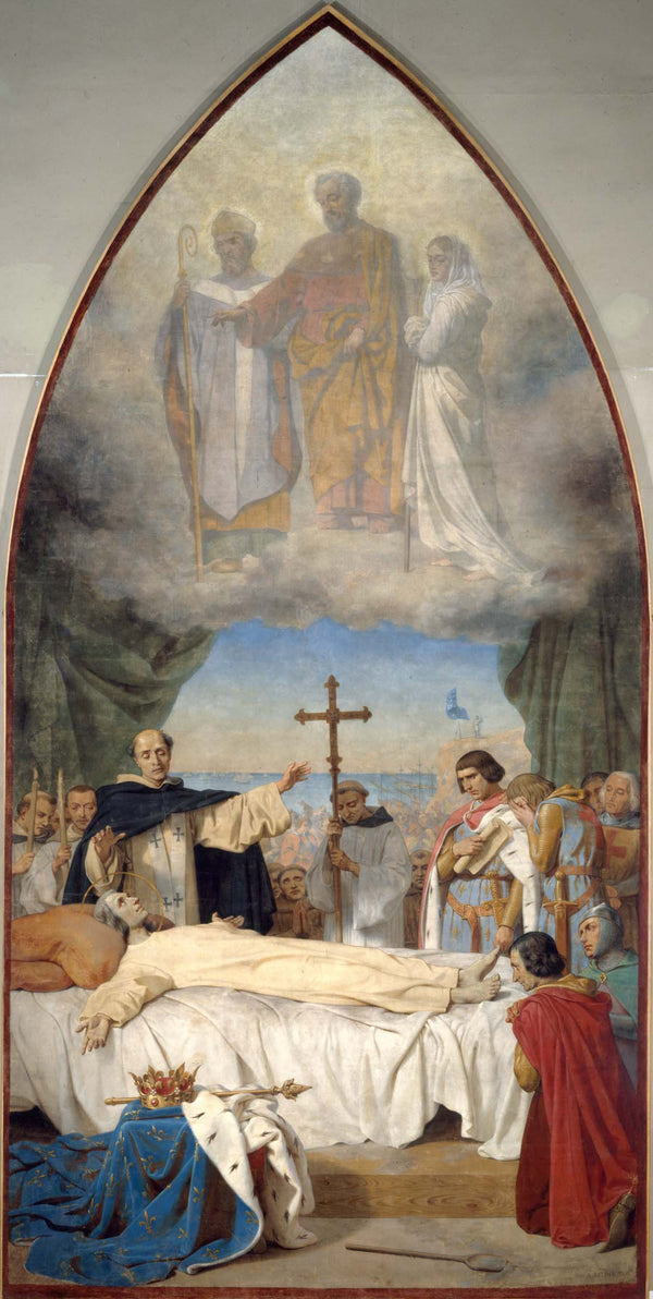 auguste-jean-baptiste-leloir-1884-the-death-of-saint-louis-art-print-fine-art-reproduction-wall-art