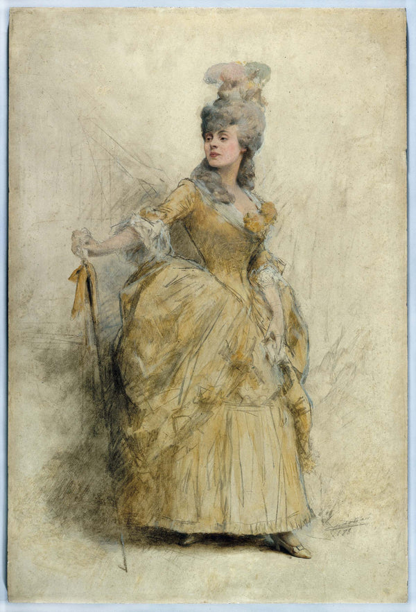 theobald-chartran-1888-portrait-of-rejane-1856-1920-in-stage-costume-art-print-fine-art-reproduction-wall-art