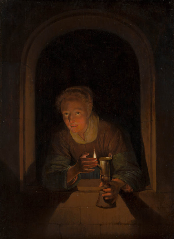 gerrit-dou-1670-young-woman-holding-a-lamp-art-print-fine-art-reproduction-wall-art-id-a55ohjuz1