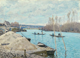 alfred-sisley-1875-the-seine-at-port-marly-모래 더미-예술-인쇄-미술-복제-벽-예술-id-a568hp23h