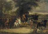 科內利斯-特魯斯特-1742-騎兵團視察-可能由威廉藝術印刷精美藝術複製品牆藝術 id-a56unyqoq
