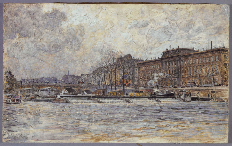 frederic-houbron-1901-the-mint-and-the-pont-neuf-art-print-fine-art-reproduction-wall-art