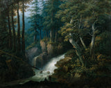 ヘルマン・ヨーゼフ・ニーフェ・1830年・ハルツ山地のブロッケン上のイルゼの滝・アート・プリント・ファインアート・複製・壁アート-id-a5832e7vo