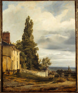 j-desvigne-1840-tågens-slottet-truget-og-fontænen-sigte-på-montmartre-kunst-print-fine-art-reproduktion-væg-kunst