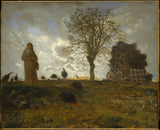 jean-francois-millet-1872-landscape-autumn-miaraka amin'ny andian'ondry-turkey-art-print-fine-art-reproduction-wall-art-id-a58ap94tz