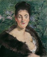 Edouard Manet - 1880-lady-in-kožušiny-art-print-fine-art-reprodukčnej-wall-art-id-a58chm3ch