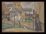 dora-bromberger-1916-landsby-gade-nogle gange-vinter-kunsttryk-fine-art-reproduktion-vægkunst-id-a59ekowq4