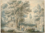 ルイ-ファブリティウス-デュブール-1743-噴水のあるアルカディアンの風景-右アートプリント-ファインアート-複製-ウォールアート-id-a59qwcw8g