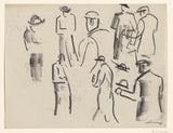 leo-gestel-1891-verskeie-figuurstudies-op-'n-skets-blaarkuns-druk-fynkuns-reproduksie-muurkuns-id-a5a0gjmnt
