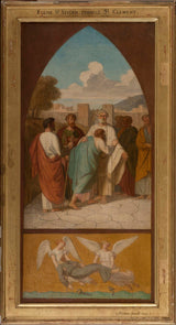 pierre-auguste-pichon-1857-էսքիզ-սուրբ-սևերինի-պապ-սուրբ-կղեմենտ-միսիոներներին-ուղարկող-գալիայում-հրեշտակներին-հանել-ծովից-ի-մարմինը-ի համար clement-art-print-fine-art-reproduction-wall-art