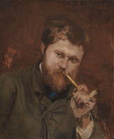 jean-Alexandre-Joseph-Falguiere-1875-man-røyke-en-rør-art-print-kunst--gjengivelse-vegg-art-id-a5b8i8rzw