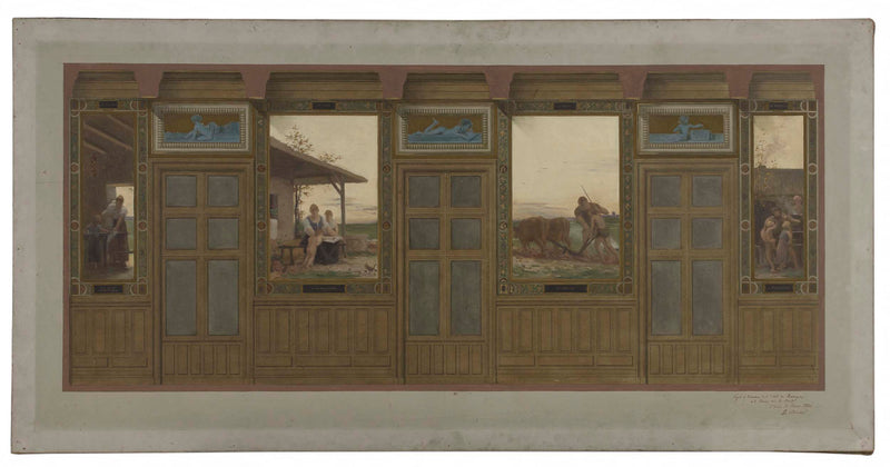 edouard-michel-lancon-1884-sketch-for-the-20th-district-of-the-town-hall-domestic-care-education-work-education-art-print-fine-art-reproduction-wall-art