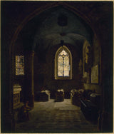 leon-matthieu-cochereau-1816-o-salão-do-século-XIII-no-museu-dos-monumentos-franceses-arte-impressão-de-belas-artes-reprodução-arte-de-parede